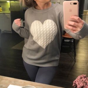 Gray and White Sweater